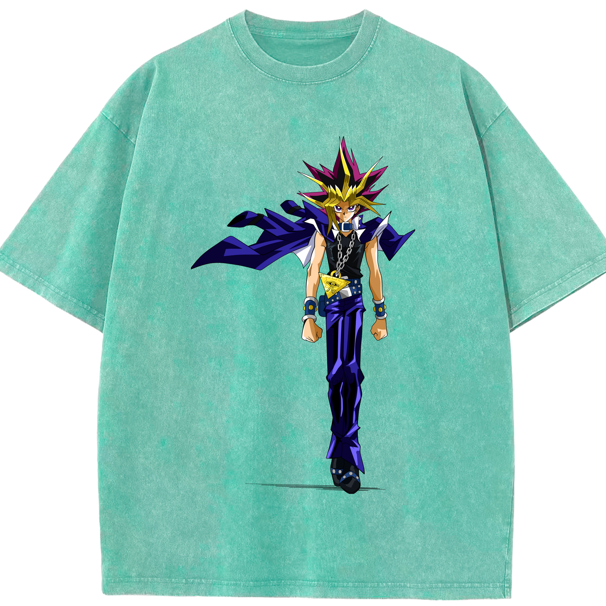 （画像用） 遊☆戯☆王 Yu-Gi-Oh! 綿100% ヴィンテージ風 半袖Tシャツ（フロントプリント）